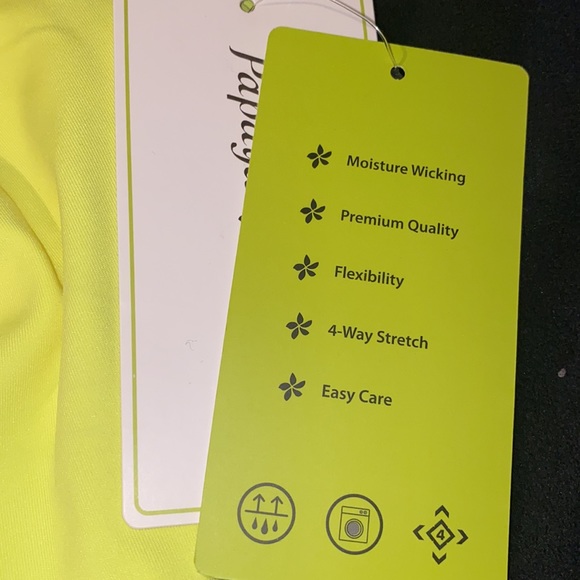 NWT Papaya Active Padded Evelyn Cinch Bra size L electric yellow - Picture 5 of 7